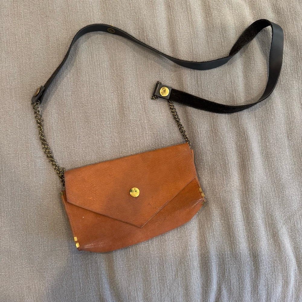Tan Leather Crossbody Bag